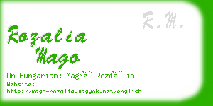 rozalia mago business card